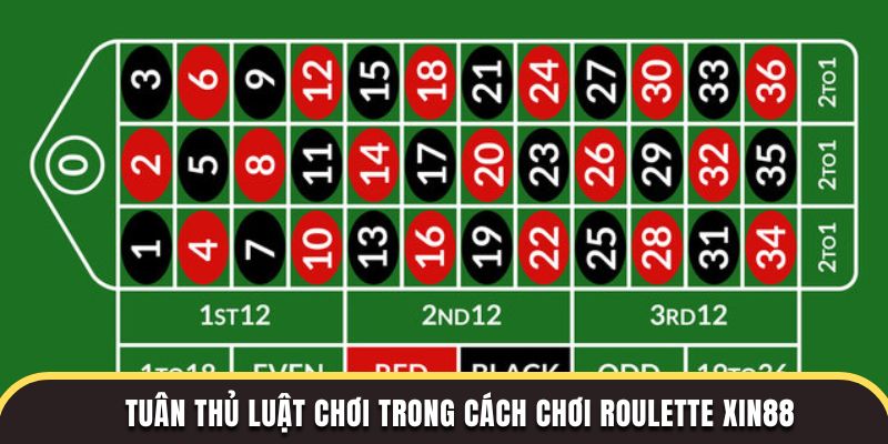 Tuân thủ luật chơi trong Cách chơi roulette